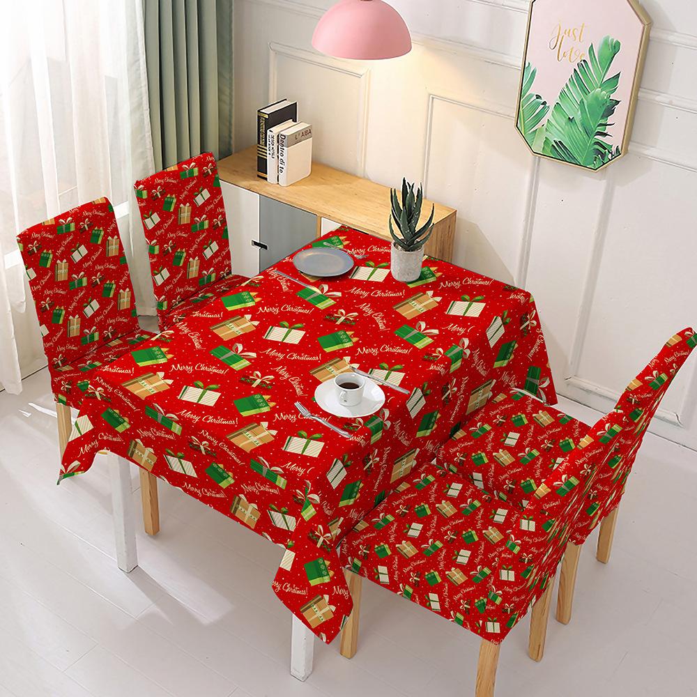 Christmas tablecloth chair cover decoration