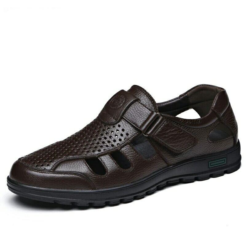 Genuine Leather Flat Leisure Daddy Flat Shoes