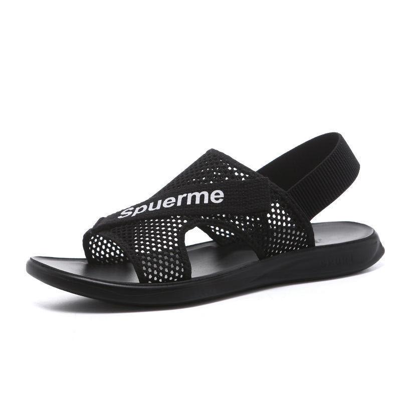 Elastic wrapped wide version of the sandals