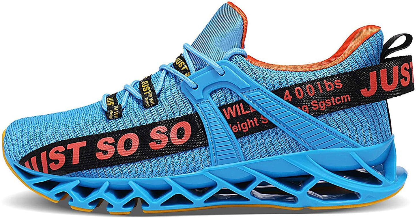Mens Running Shoes Walking Non Slip Blade Type Sneakers