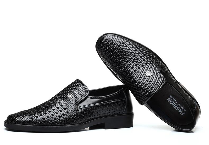 Cutout Breathable Shoes Men Genuine Oxford Leather Business Casual Shoes