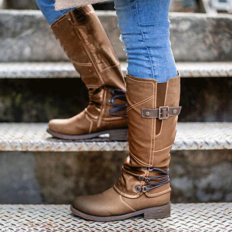 Vintage Leather Knee High Boots