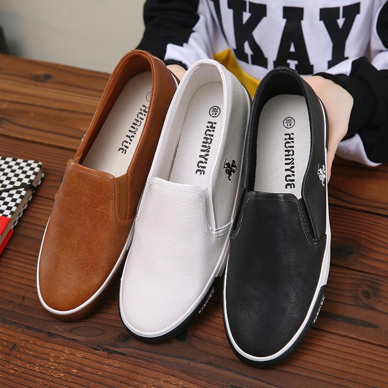 Casual Shoes Men Comfortable PU Leather Mens Loafers Handmade Design Flats Sneakers
