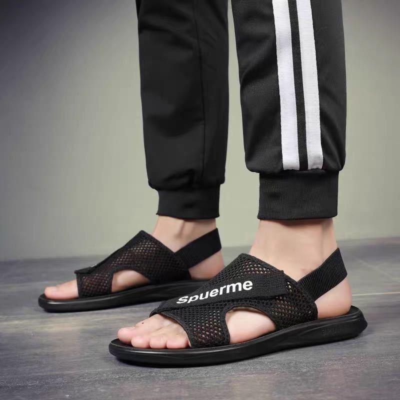 Elastic wrapped wide version of the sandals