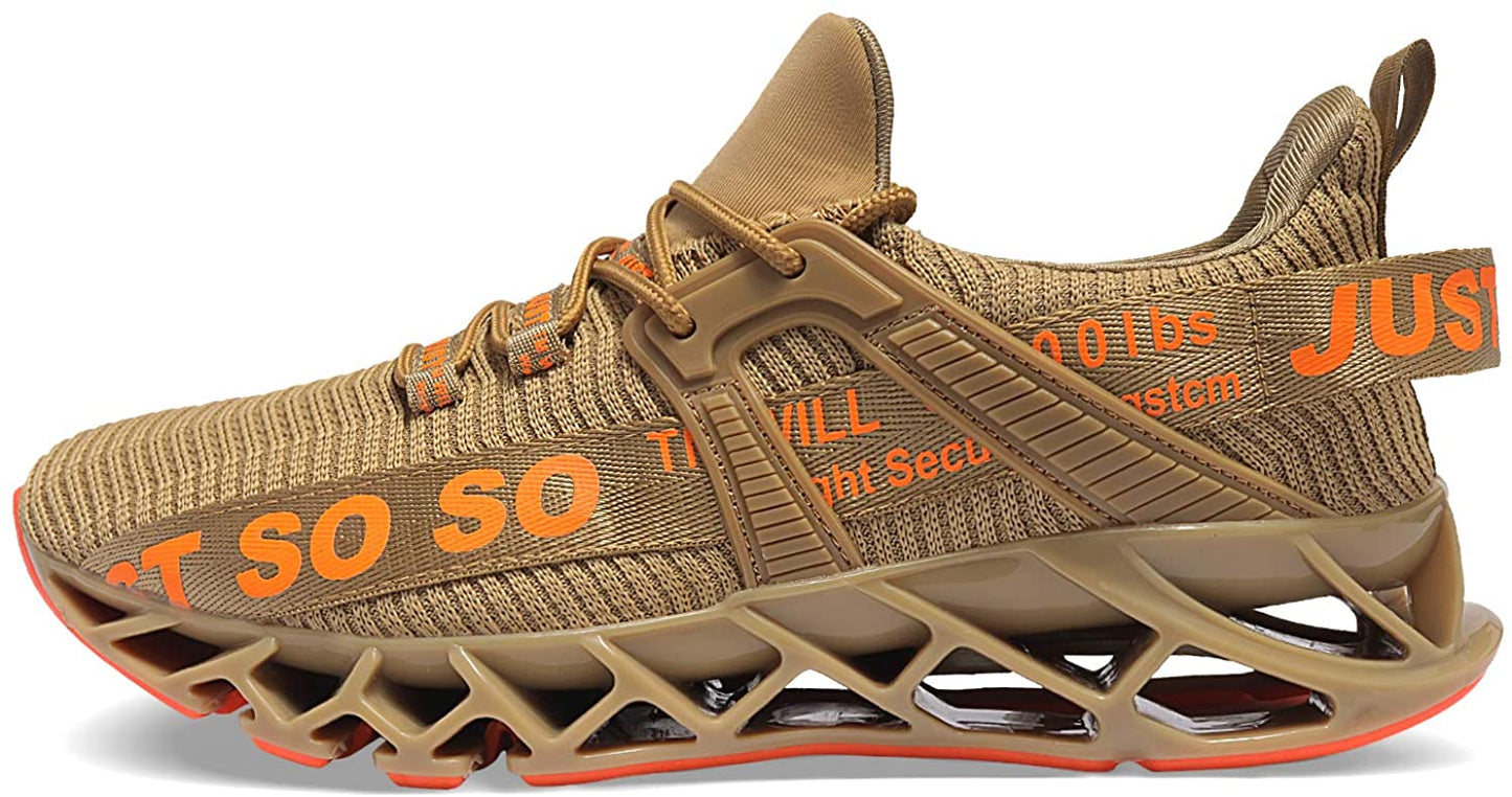 Mens Running Shoes Walking Non Slip Blade Type Sneakers