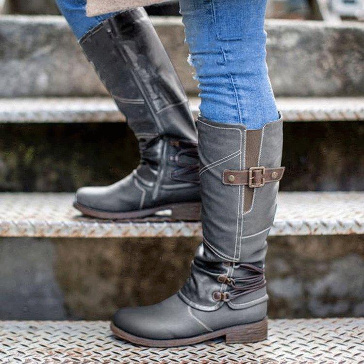 Vintage Leather Knee High Boots