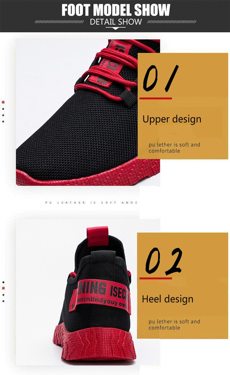Men Sneakers 2021 New Breathable Lace Up Men Mesh Shoes Fashion Casual No-slip Men Vulcanize Shoes Tenis Masculino