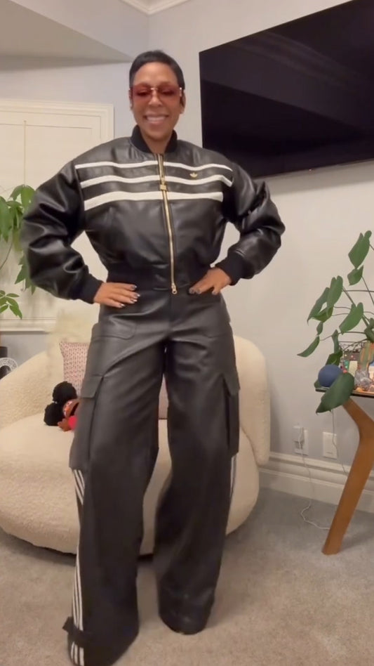 Leather Bomber & Vintage Leather Pants SET