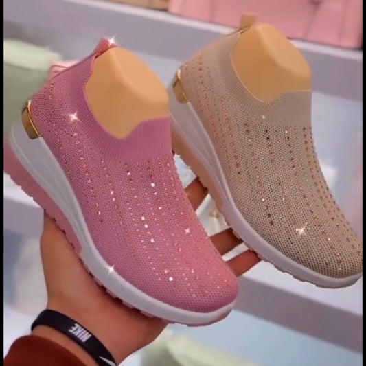 Slip On Sock SparklyTrainers