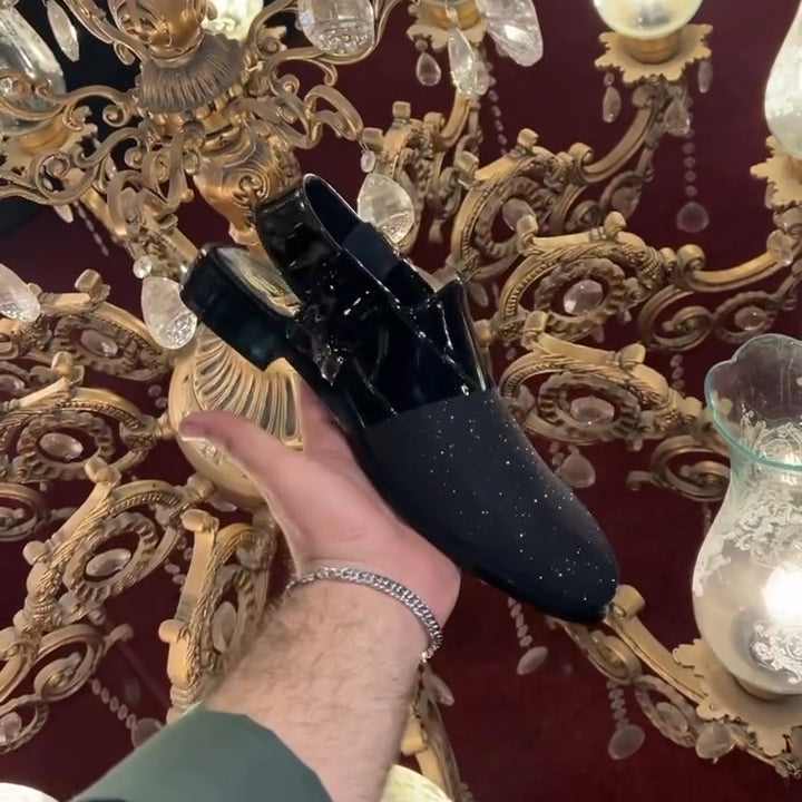 Galaxy shiny leather sandals