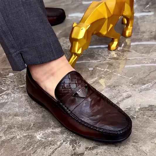 British Style Soft Leather Casual Penny Loafers
