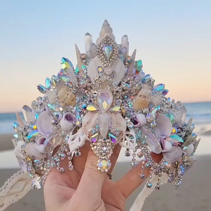 Crystal Quartz Mermaid Crowns