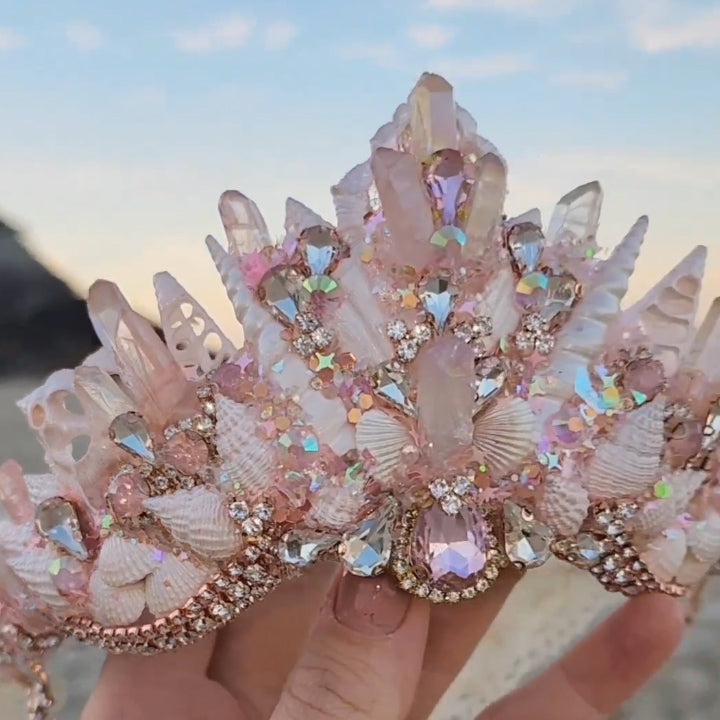 Crystal Quartz Mermaid Crowns