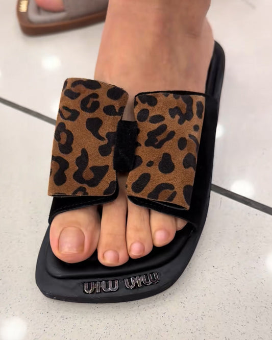 Platform Leather slippers