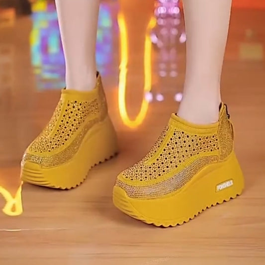 Sparkling  Rhinestone Platform Sneakers