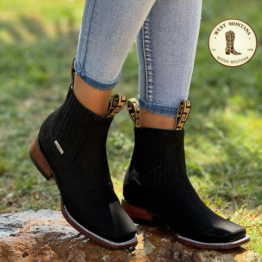 Flat Heel Round Toe Short Boots