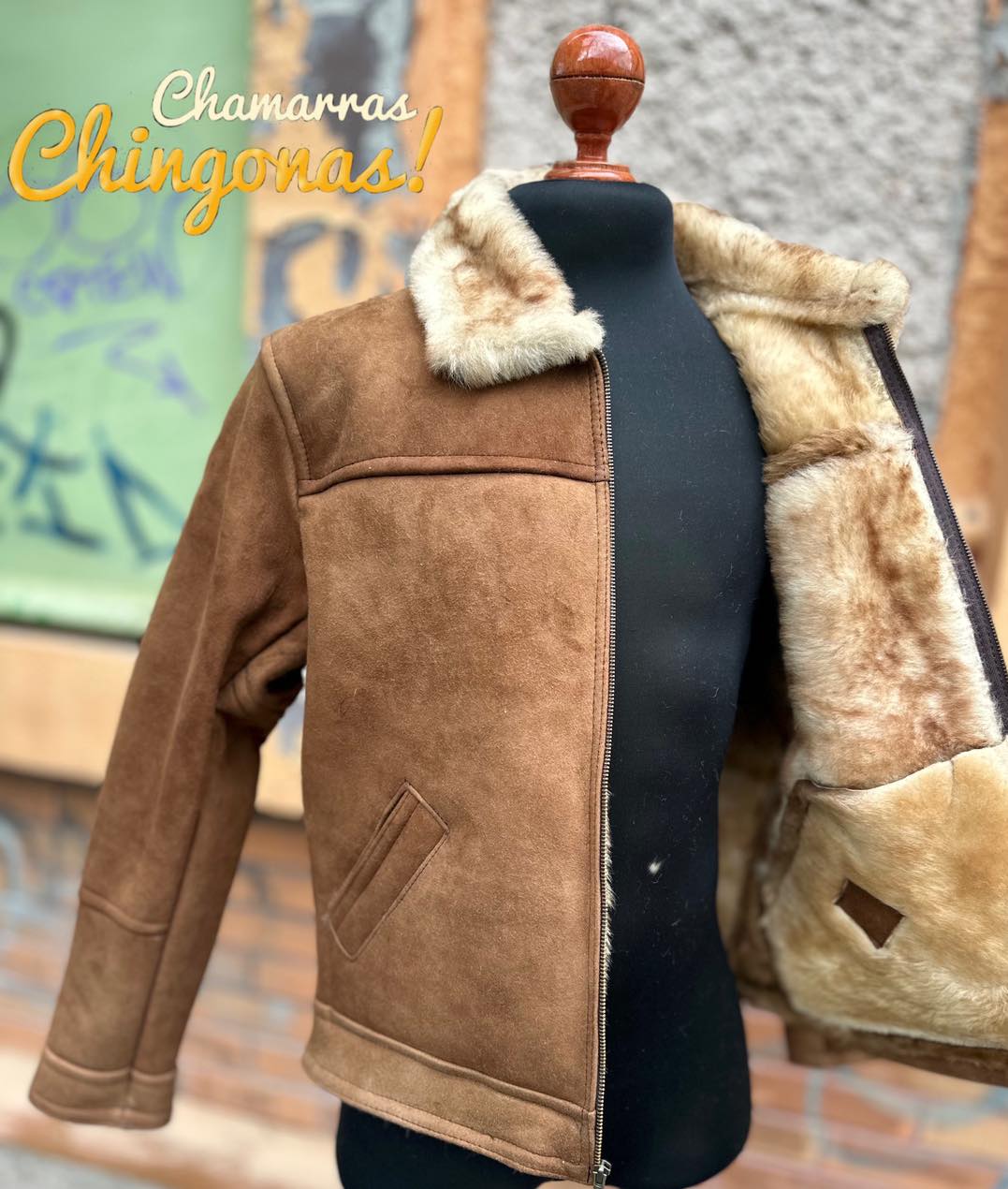 Sheepskin cropped jacket