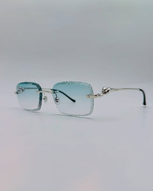 Turquoise Diamond Cut “ICE” photochromic lenses.