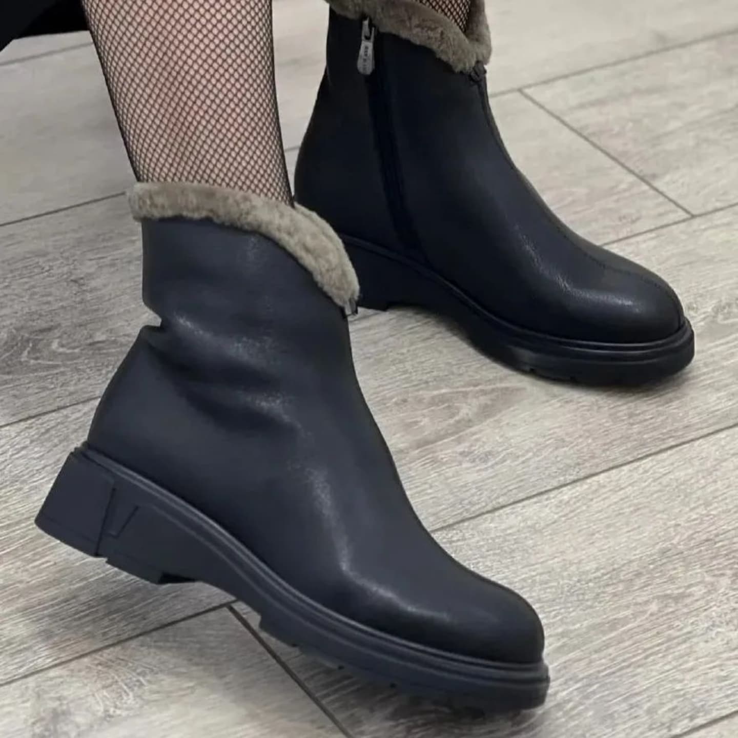 Suede leather ankle boots