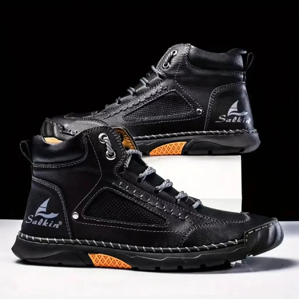 Waterproof, Arch Support, Pressure Relief, Spacious Toe Box Outdoor Leather Shoes