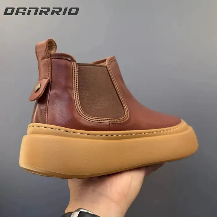 Handmade Retro Horsehide Chelsea Boot| Sports Style