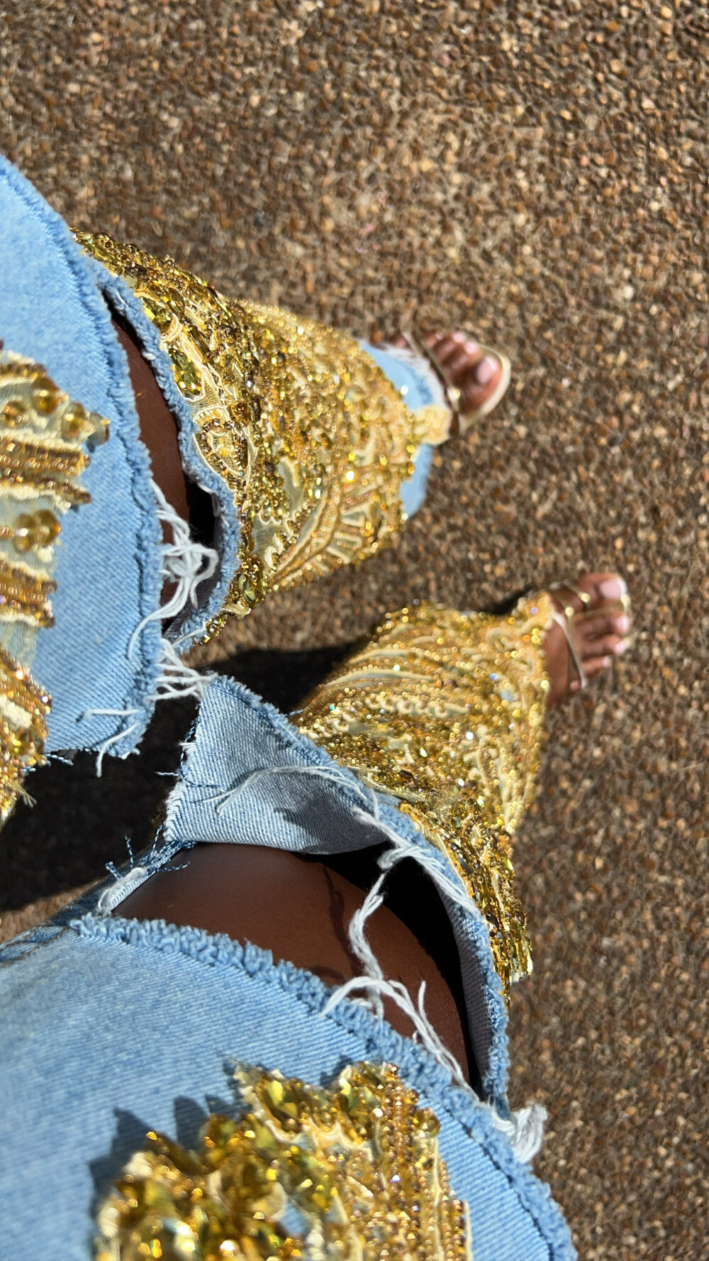 Lunar Summer Gold Diamond Jeans