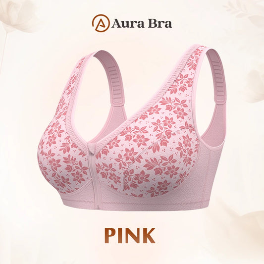 Pure Cotton Anti Sagging Comfy Front Zipper Bra