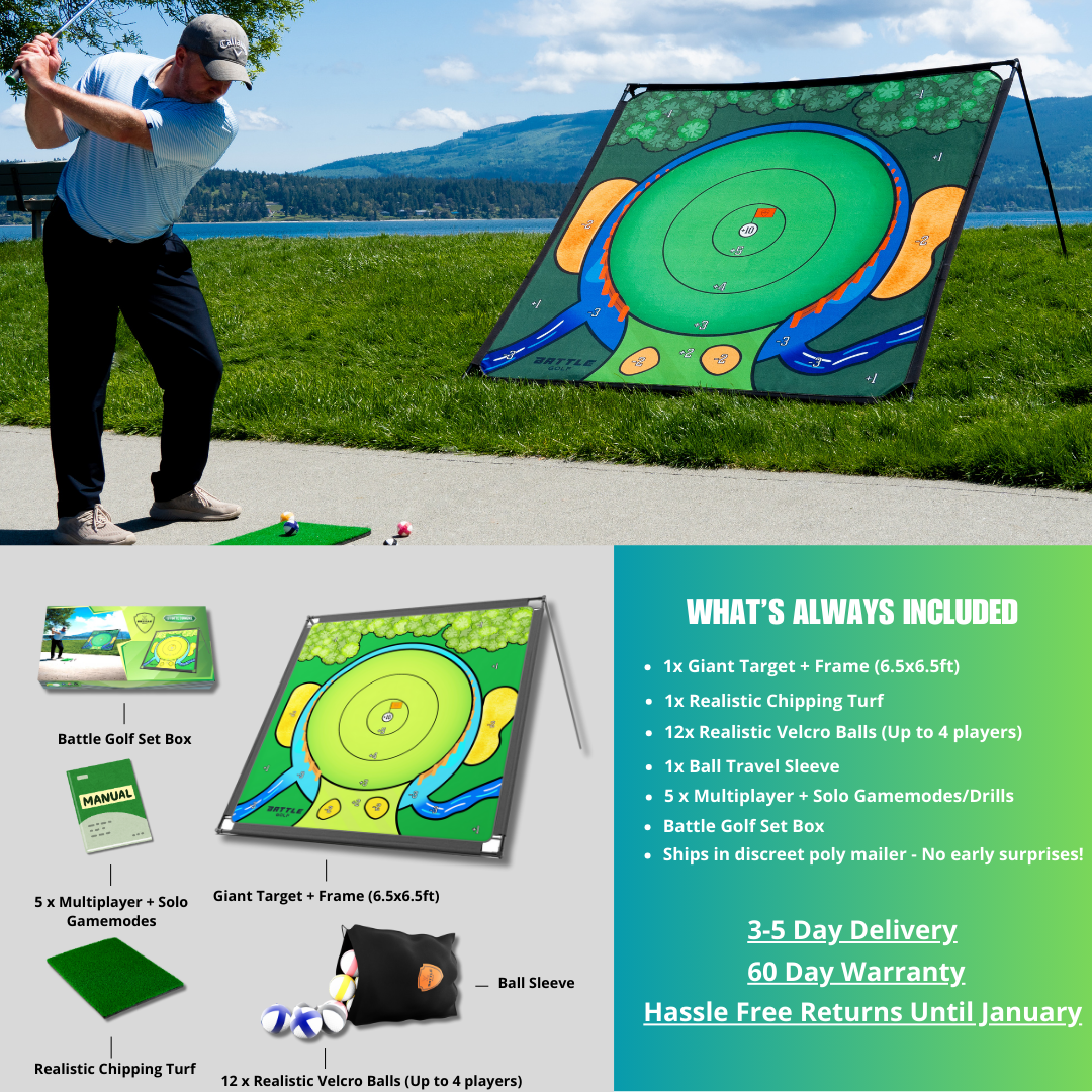 Battle Golf Set - 8 Players (Extra 12 Balls!)