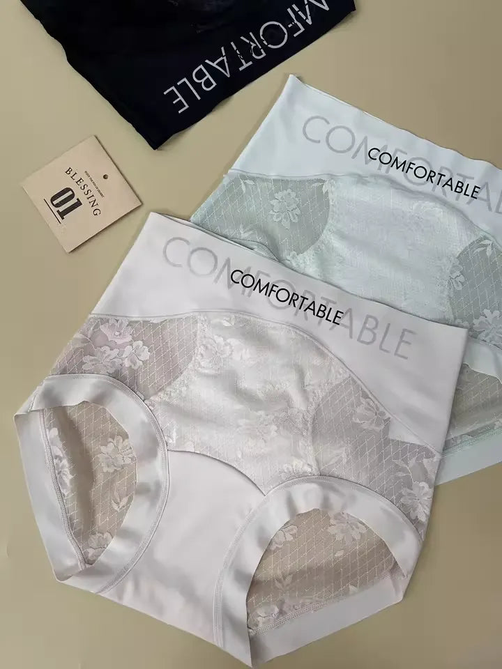 Summer thin mid-waist lace Moisture-absorbing Panties