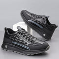 Crocodile pattern cowhide nano collagen peptide soft sole Outdoor Slip-ons