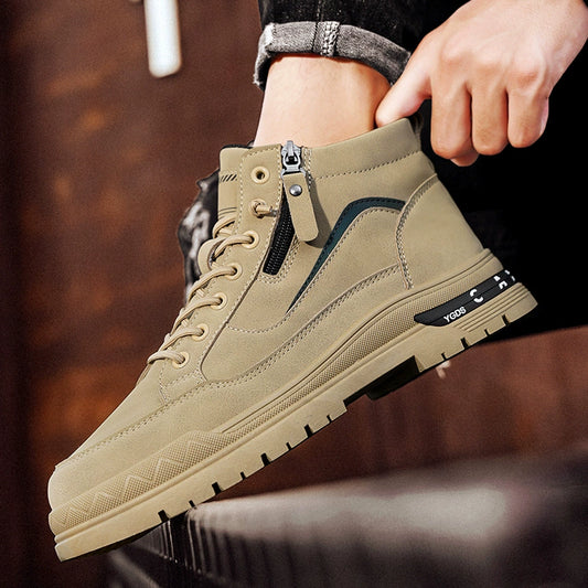 Men's Leather Non-Slip Sneakers