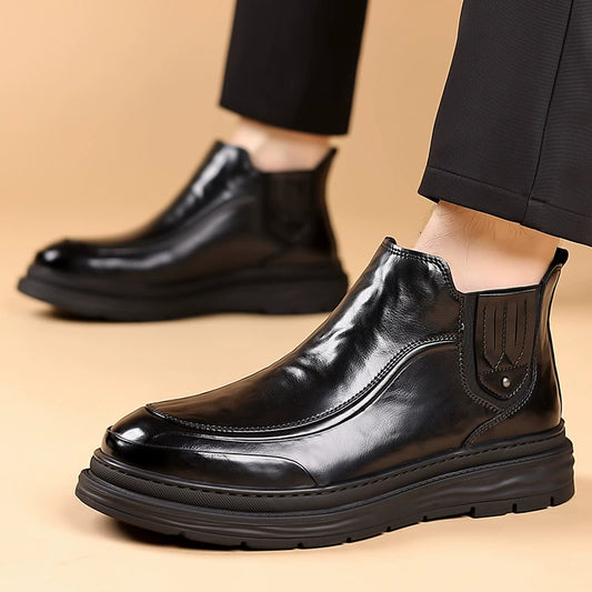 New Men's Genuine Leather British Casual Shoes