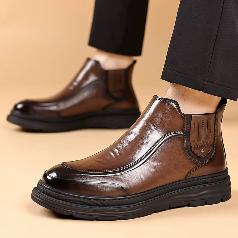 New Men's Genuine Leather British Casual Shoes