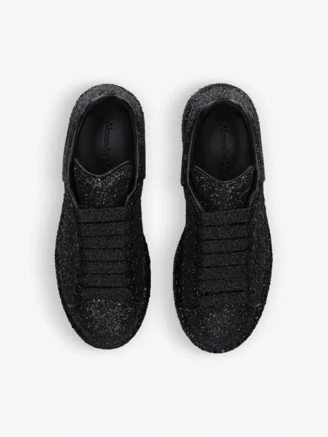 Men's Runway glitter-embellished leather low-top trainers