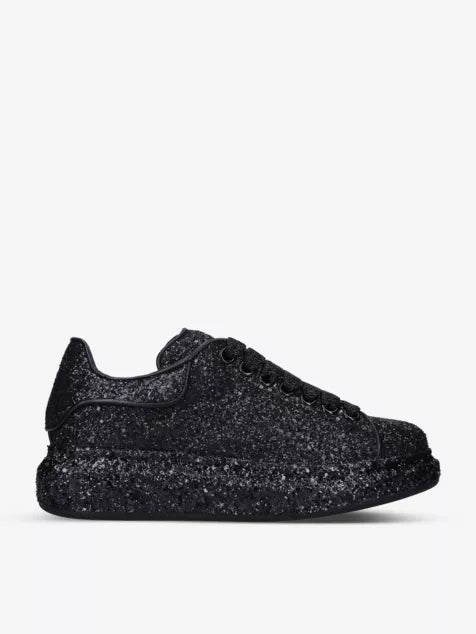 Men's Runway glitter-embellished leather low-top trainers