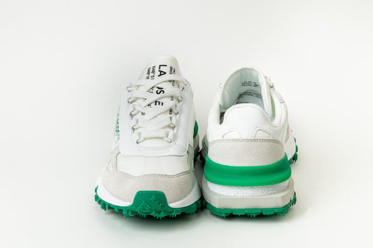 White Sneakers  for Man with Green Details