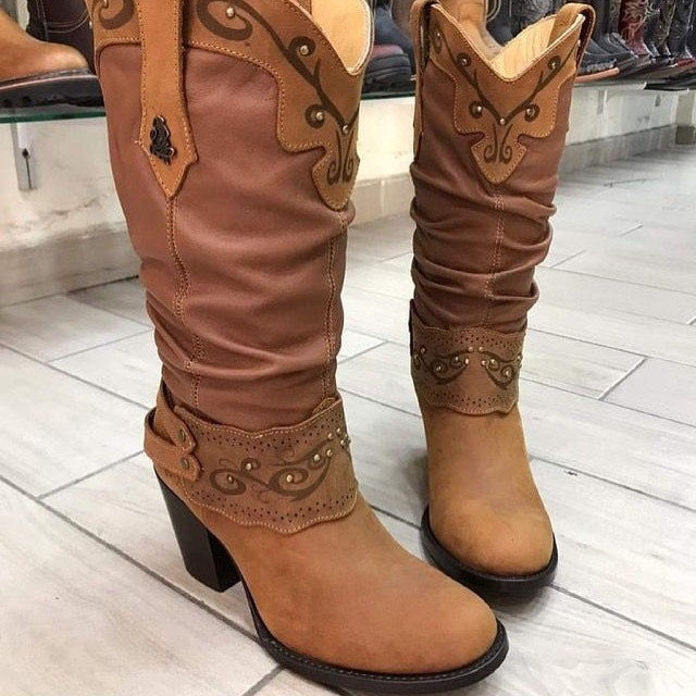 Italian leather handmade cowboy boots