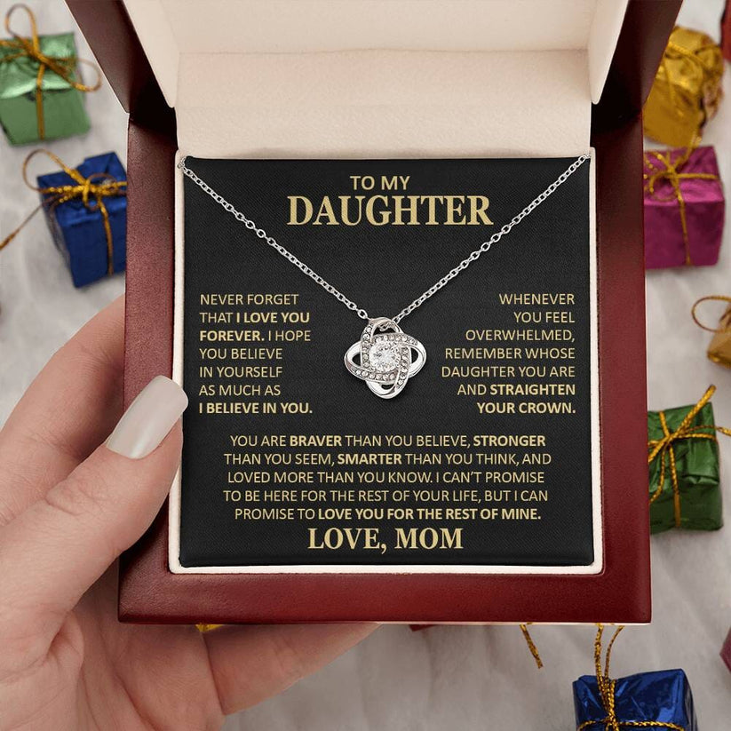 Beautiful Gift for Daughter From Dad "Never Forget That I Love You" Necklace