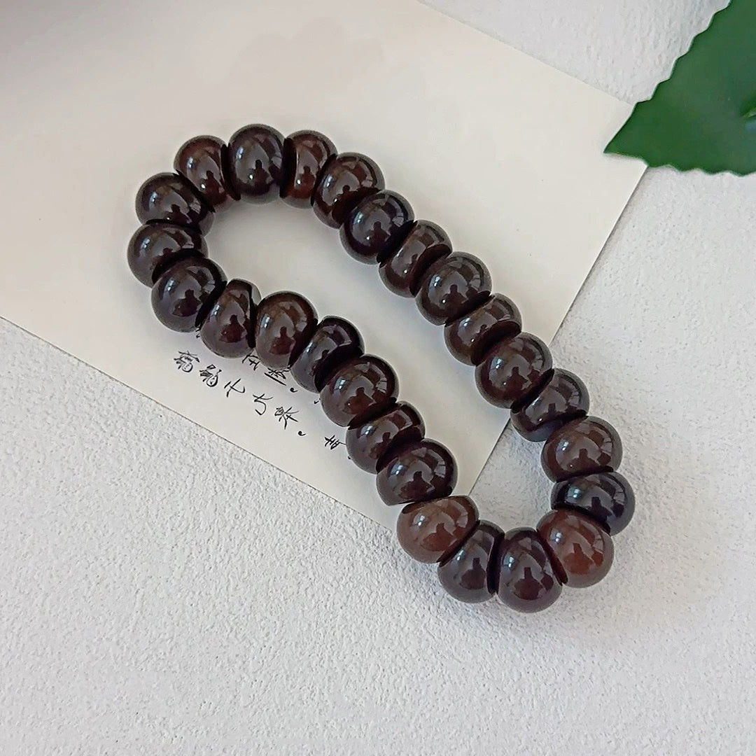 Garlic Clove Bodhi Multicolored Bead Bracelet 14mm for Stress Relief and Meditation