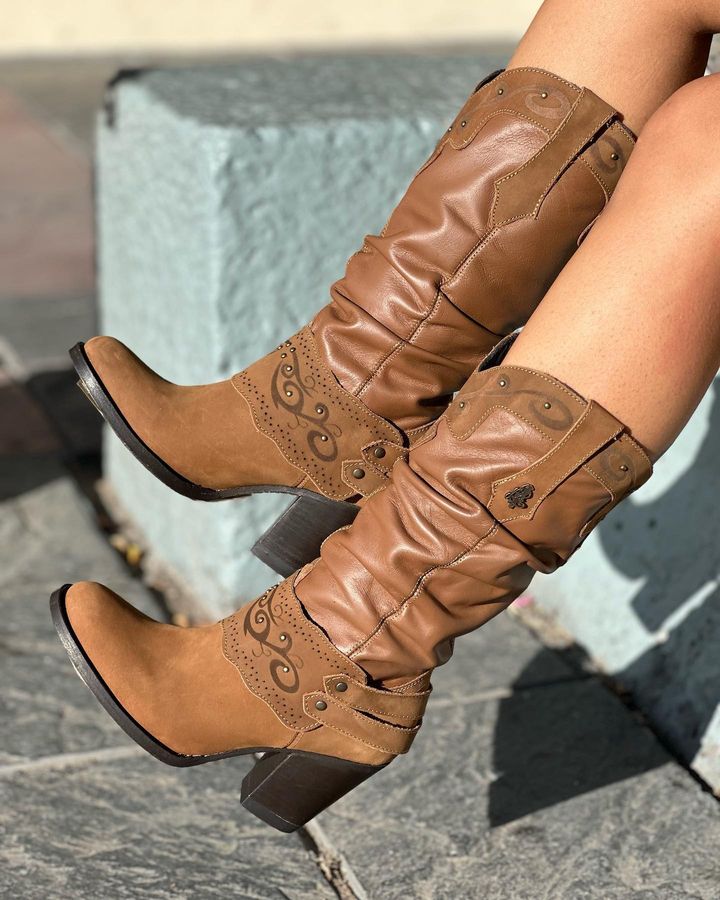 Italian leather handmade cowboy boots