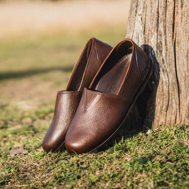 Buffalo leather espadrille