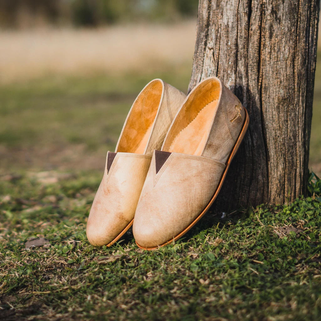 Buffalo leather espadrille