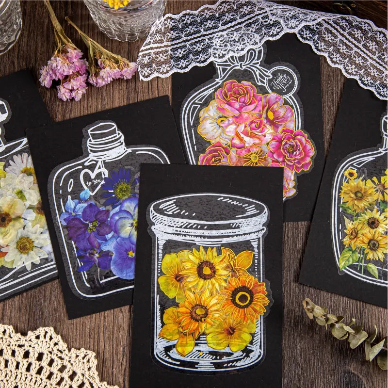 DIY Dried Flower  Creative  Sticker Bookmark