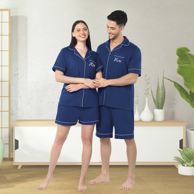 Custom 100% Cotton Couple Pajamas