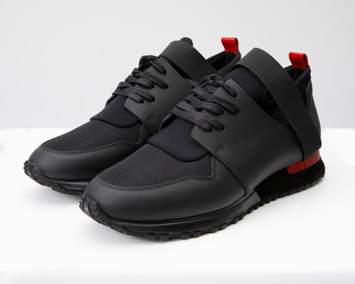 The Reno Black & Red Leather Men Sneaker Final Sale!