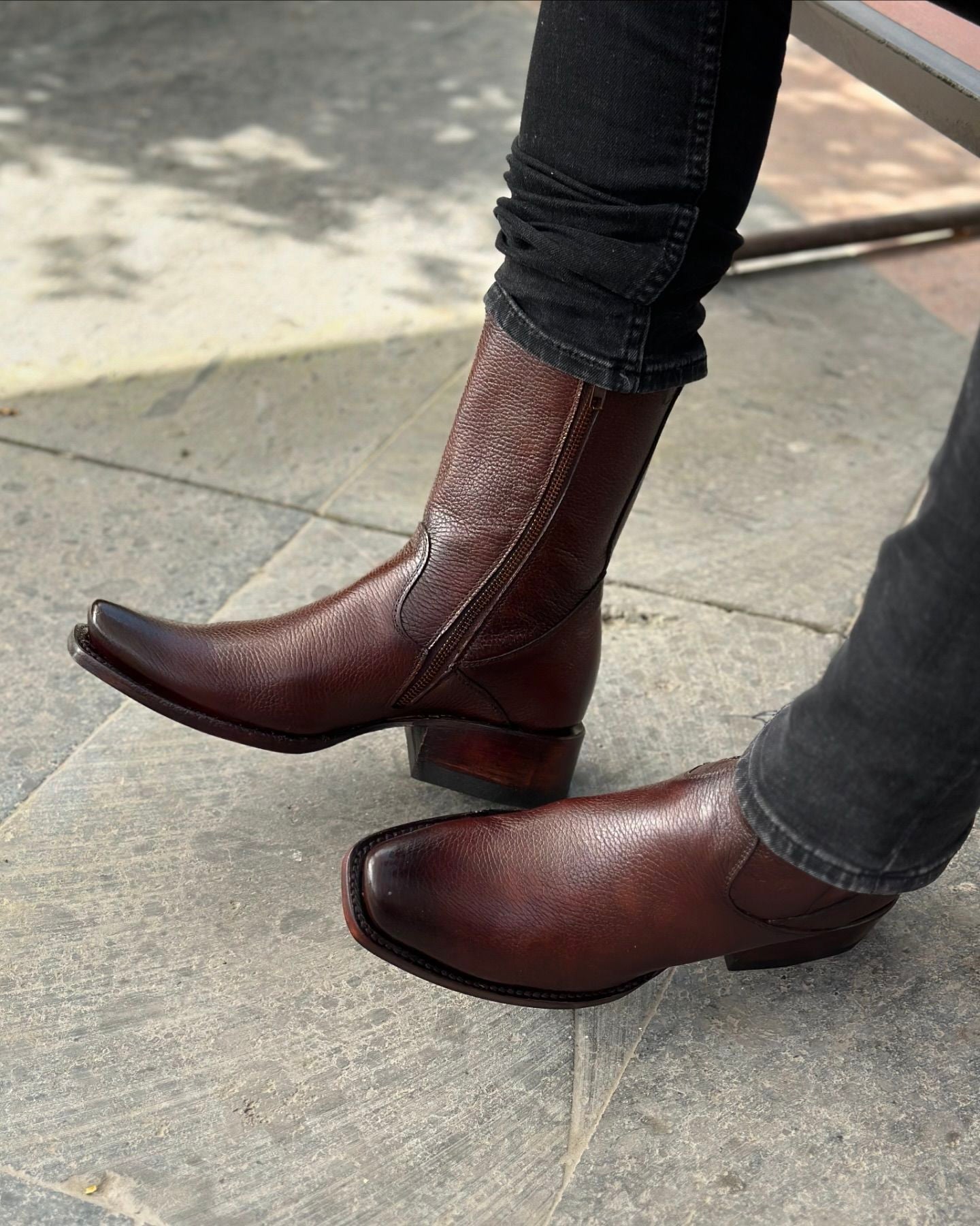 Western Cowboy Zipper Ankle Boots