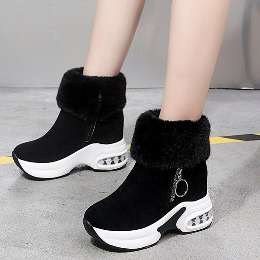 Women's Suede Arch Support Zip Boots