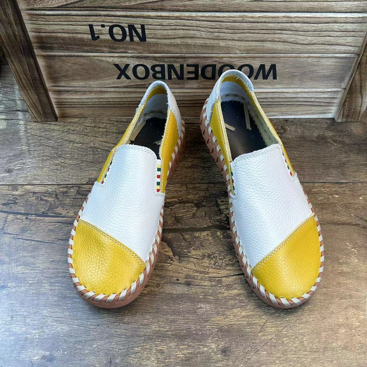 Handmade cowhide orthopedic loafers