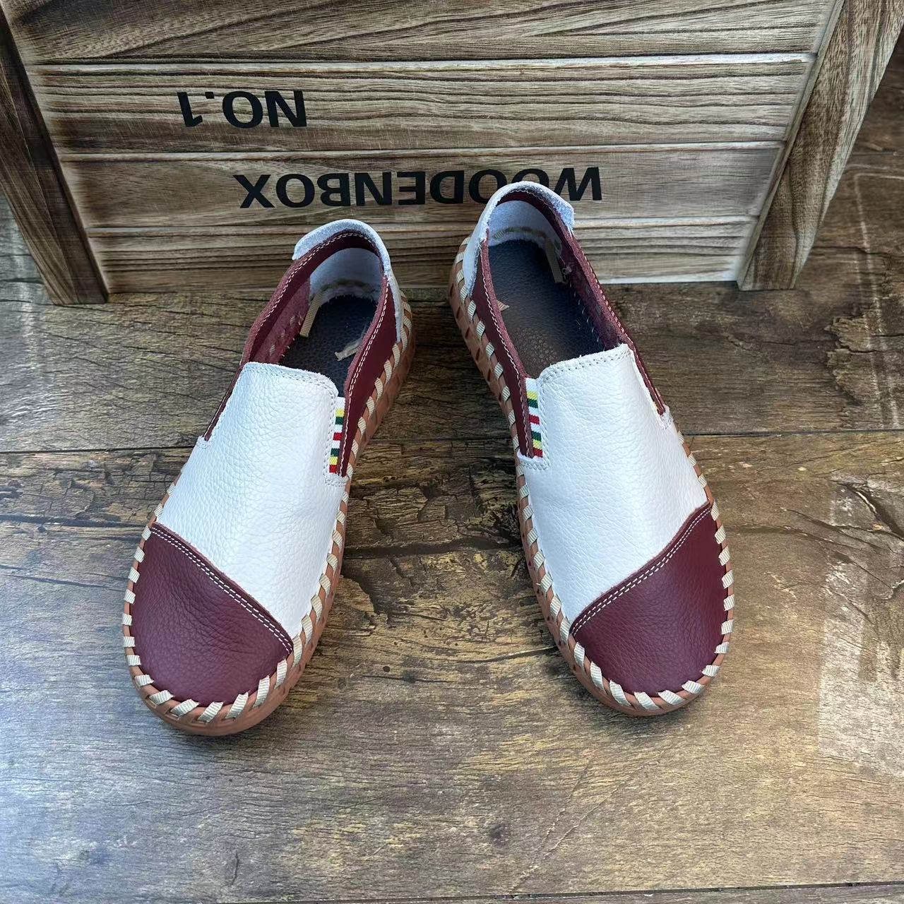 Handmade cowhide orthopedic loafers