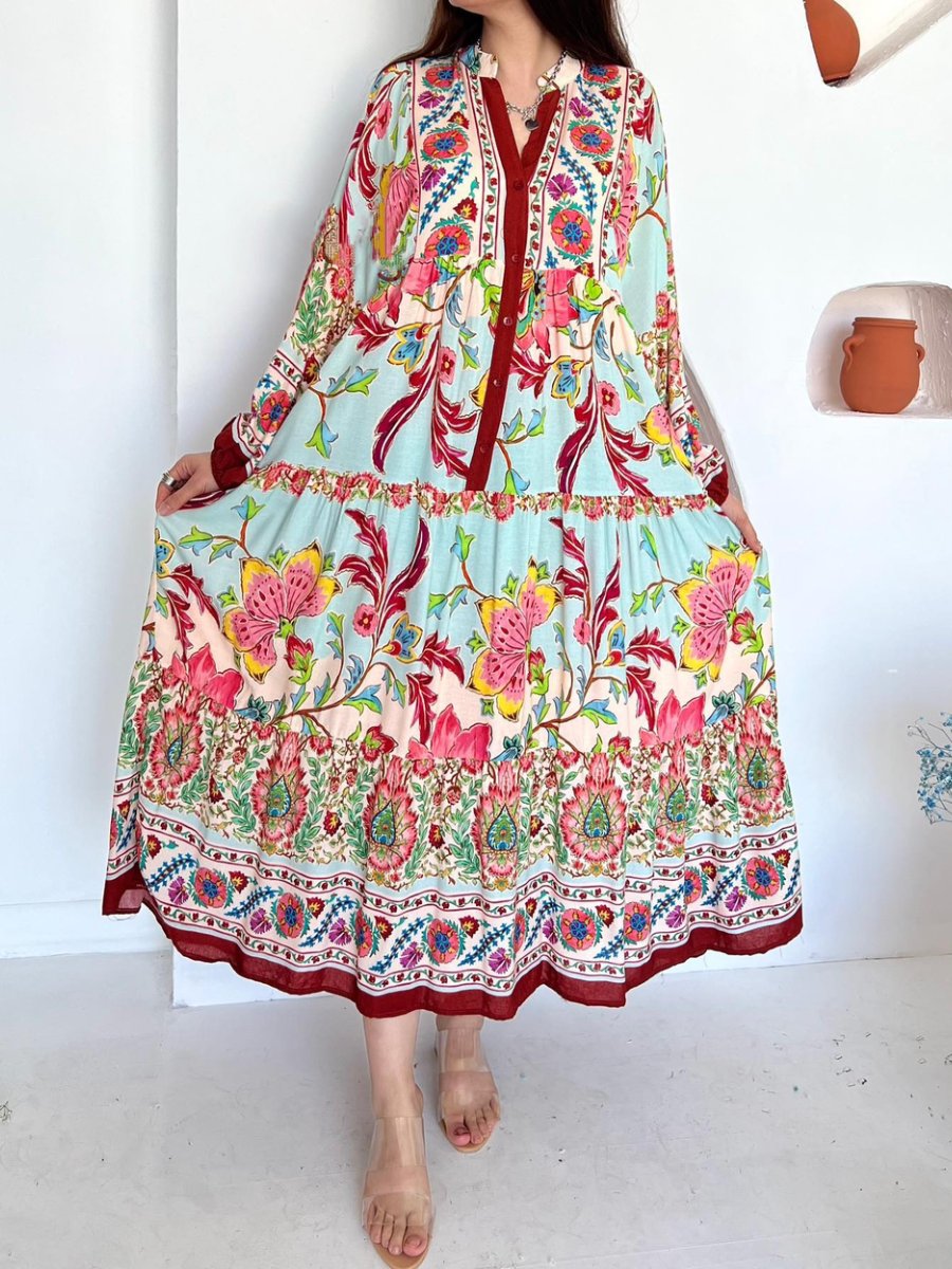 Summer Colorful Printed Loose Dress